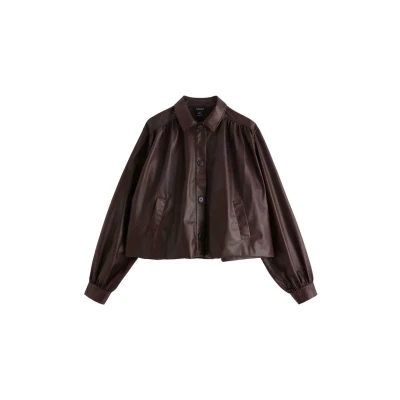 Obrázek Lindex Bunda z umělé kůže, Ženy, Velikost: 44/46, Dark dusty red