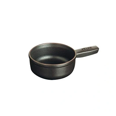 Obrázek STAUB Mini hrnec na fondue, litina, 12 cm, 0,35 l, vhodný pro indukci, černý