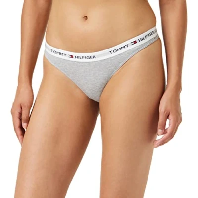Obrázek Tommy Hilfiger Dámské Thong String, Šedá (GREY HEATHER BC05 004)