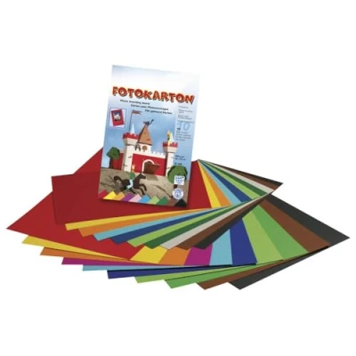 Obrázek Fotokarton Rayher Hobby 81003000, 22 x 33 cm, 300 g/m2, blok 10 listů, tříděné, barevné, kartonový papír