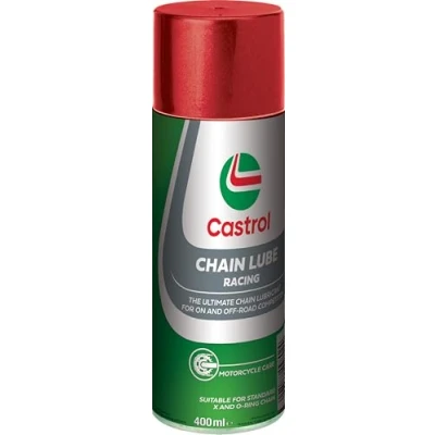 Obrázek Castrol Chain Lube Racing vysoce výkonný sprej na řetězy, 400 ml, bílý