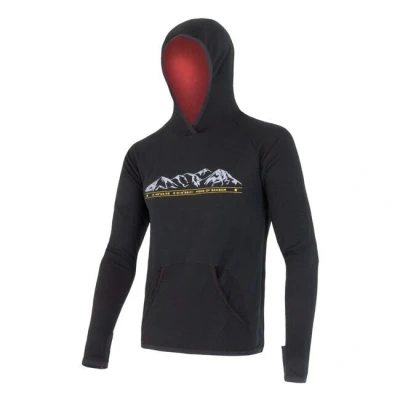 Obrázek Sensor Merino Upper Mountains pánské klokanka s kapucí černá 2XL Mikina