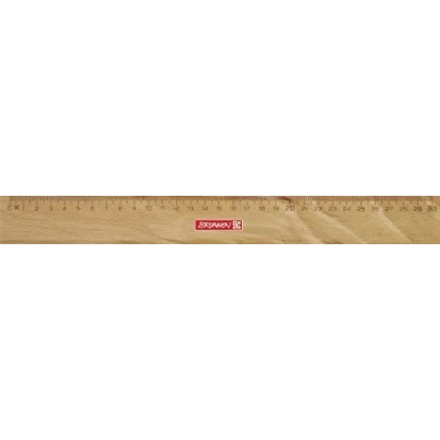 Obrázek Brunnen 104974030 pravítko / dřevěné (pro školu a kancelář 30 cm, bukové dřevo s kovovou vložkou)