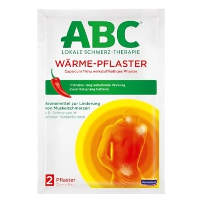 Obrázek ABC hřejivé náplasti pro zmírnění bolesti svalů, 2 kusy náplastí