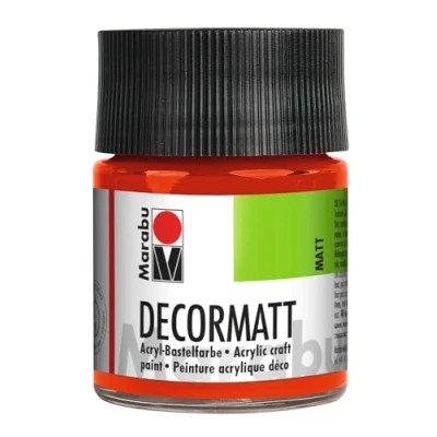Obrázek Marabu 14010005030 Dekorativní akryl rumělka světlá 030, 50 ml, sametově matná akrylová barva na vodní bázi, krémová a barevně intenzivní, odolná proti slinám, povětrnostním vlivům, k volnému
