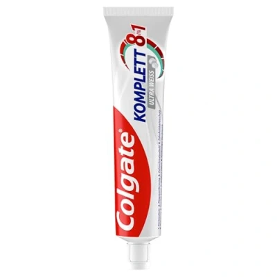 Obrázek Colgate zubní pasta kompletní 8 v 1 12 x 75 ml pro přirozeně bílé zuby výhod každodenní péči o ústní dutiny Ochrana proti zubnímu kazu skloviny Bělení zubů Čištění