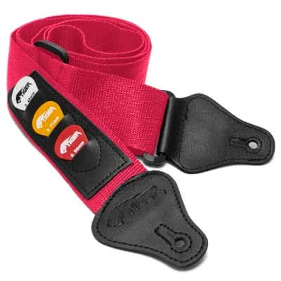 Obrázek Tiger STP4 PK Popruh na trsátka růžový