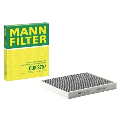 Obrázek MANN FILTER Interiérový filtr CUK 2757 pylový s aktivním uhlím pro osobní automobily