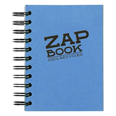 Obrázek Clairefontaine 8353C Skicák Zap Book s dvojitou spirálovou vazbou (na výšku, 11 x 15 cm, 160 listů, 80 g, prázdný) 1 kus barevně tříděné