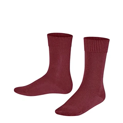 Obrázek FALKE Unisex dětské komfortní vlněné ponožky vlna černá šedá modrá mnoho dalších barev zesílené bez vzoru, prodyšné, tlusté a jednobarevné, 1 pár, Červená (Ruby 8830)