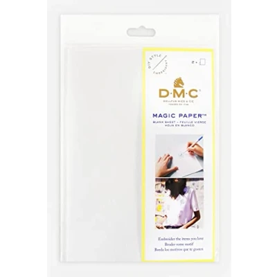 Obrázek DMC Magic Paper Paket mit 2 Blättern A5, selbstklebend und wasserlöslich Traditionelle Stickerei