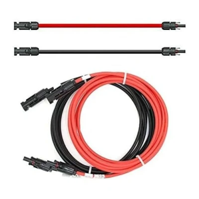 Obrázek SOLARTRONICS Prodlužovací kabel 4 mm² vč. solární zástrčky 2 x 6 m PV H1Z2Z2 K oboustranně červený/černý fotovoltaický se zástrčkou pro instalaci Made in