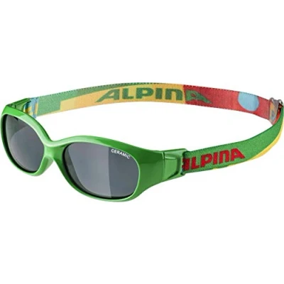 Obrázek ALPINA FLEXXY KIDS flexibilní a nerozbitné sluneční brýle se 100% UV ochranou pro děti, zelené puzzle lesklé, jedna velikost