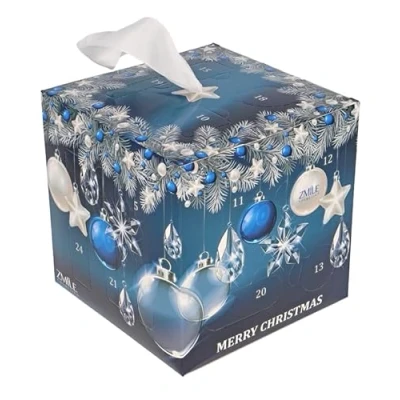 Obrázek ZMILE COSMETICS Beauty adventní kalendář &quot;Blue Magic&quot; 24 překvapení k líčení a stylingu v trendy adventním kalendáři s veganskou kosmetikou