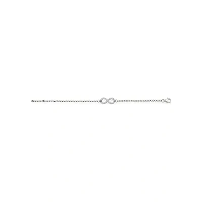 Obrázek THOMAS SABO Dámský náramek ze stříbra 925, bílé zirkony, briliantový výbrus 19,5 cm SCA150000, stříbro, zirkony.