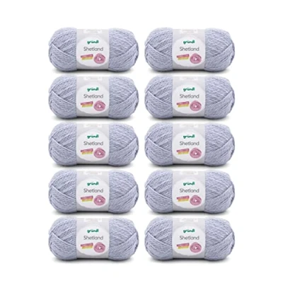 Obrázek Gründl Shetland vlna (módní a měkká pletací příze z 80 % polyakryl 20 vlny, 100 g/170 m, tloušťka jehlic: 7 8, 10 x g), džíny melanž, 55 40 cm