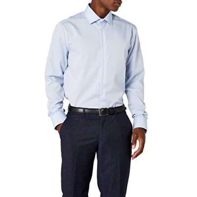 Obrázek Seidensticker Pánské tričko Men Shaped Longsleeve Cotton Business Shirt, Světle modrá (022000), 42