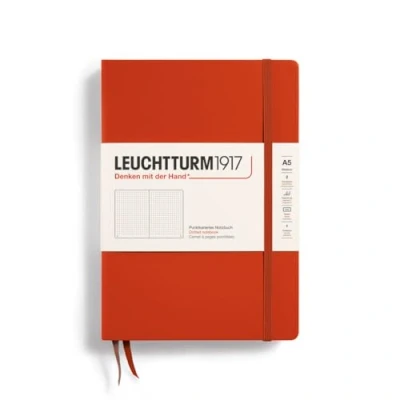 Obrázek LEUCHTTURM1917 367251 poznámkový blok Medium (A5), tvrdé desky, 251 očíslovaných stran, Fox Red, dotted