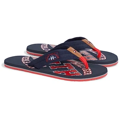Obrázek Tommy Hilfiger Herren Sandály s odděleným palcem, Muži, Velikost: 39, Marine boty
