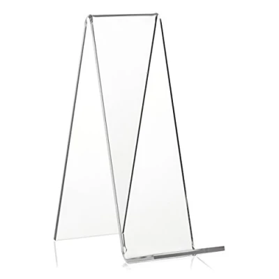 Obrázek VITAdisplays® Šikmý stojan, stojan na knihy, nosič zboží jako opěrka knihy z PLEXIGLAS® (transparentní, 15 cm)