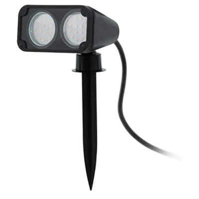 Obrázek EGLO Zemní bodový reflektor Nema 1, 2 světelné venkovní svítidlo, podlahová lampa z plastu, barva: černá, objímka: GU10, IP44