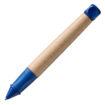 Obrázek Lamy abc blue tužka psací vhodná pro děti s protiskluzovou, ergonomickou rukojetí otočná robustním javorovým krytem vč. náplně jemným nátěrem M 44 v šířce linky 1,4 mm