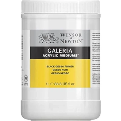 Obrázek Winsor &amp; Newton 3054825 Galeria Gesso, 1litrový hrnec, základní nátěr na plátno, černý