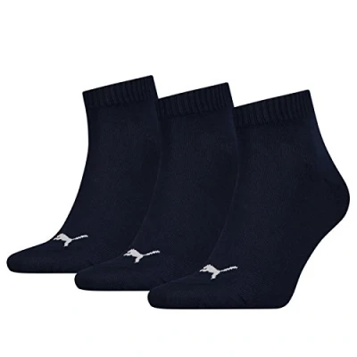 Obrázek PUMA Unisex Plain 3P Quarter Sock, Blue (Navy), 35 38