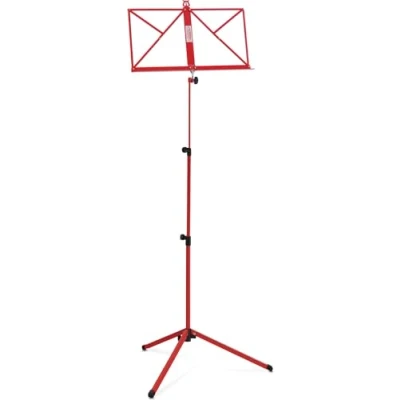 Obrázek Classic Cantabile Stojan na noty středně červený skládací pult pro děti a dospělé s držákem podložce nastavitelná výška 65130 cm gumové nožky