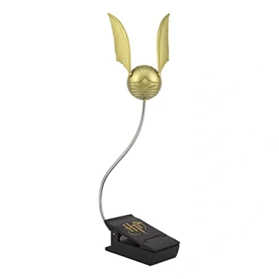 Obrázek zlatá lampa na čtení Schnatz s Lumi Clip oficiální licencovaný Harry Potter Merchandise, klipem pro noční čtení, provoz baterie,