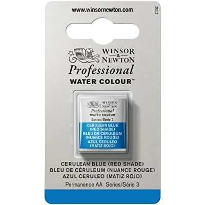 Obrázek Winsor &amp; Newton 0101140 Profesionální akvarelová barva, živé vodní barvy v umělecké kvalitě, vysoká zářivost barev a svítivost, stálobarevná, archivní kvalita, 1/2 misku kolinová modrá (červený