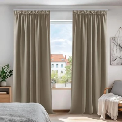 Obrázek Zatemňovací závěs Deconovo s řasící páskou 140 נ175 a נ245 cm, 245x140