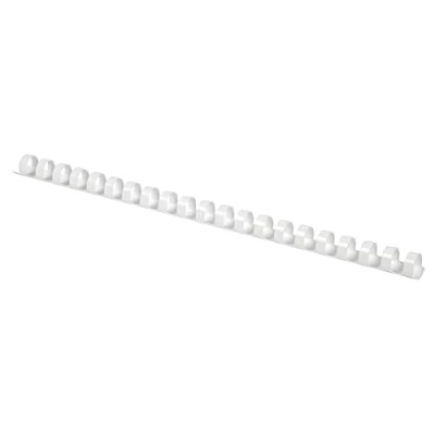 Obrázek OFFICE PRODUCTS 20241015 14 plastový vázací hřbet 100 kusů DIN A4 10 mm (65 stran) hřebeny na vázání plastové plast barva: bílá