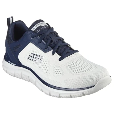 Obrázek Skechers Pánské Track Broader Sneaker, Off White Engineered Mesh Pu Navy Trim