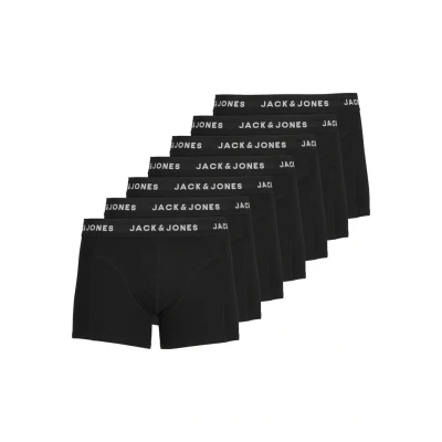Obrázek Jack &amp; Jones Jachuey Trunks 7 PACK Boxerky, Muži, Velikost: Small, Black