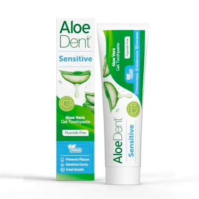 Obrázek Aloe eDent Sensitive 100 ml Vera Plus Echinacea Fluorid Free Toothpaste Pack of 1
