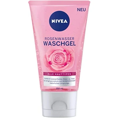 Obrázek NIVEA Čisticí gel na růžovou vodu (150 ml), čištění obličeje s technologií MicellAIR a přírodní vodou, čisticí pro všechny typy pleti