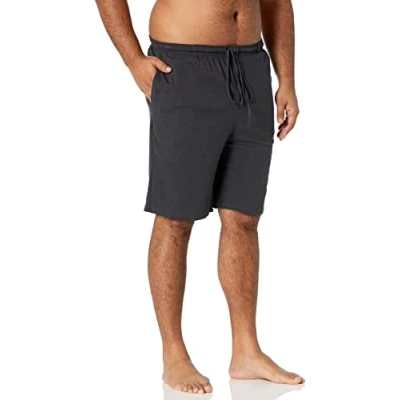 Obrázek Amazon Essentials Pánské pyžamové šortky v délce 23 cm z pleteniny (k dostání nadměrné velikosti), tmavě šedé, XL