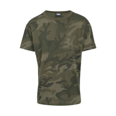 Obrázek Urban Classics camo Oversized Triko s potiskem, Muži, Velikost: Medium, Olive