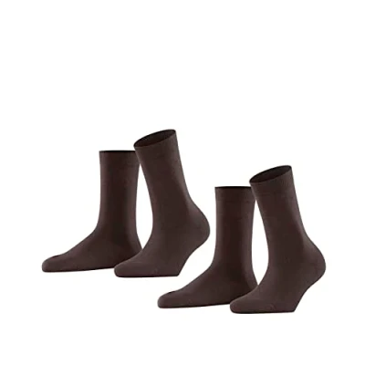 Obrázek Dámské ponožky FALKE Uni 2 Pack 80% bavlna, páry, hnědá (tmavě 5230), velikost: 35 38