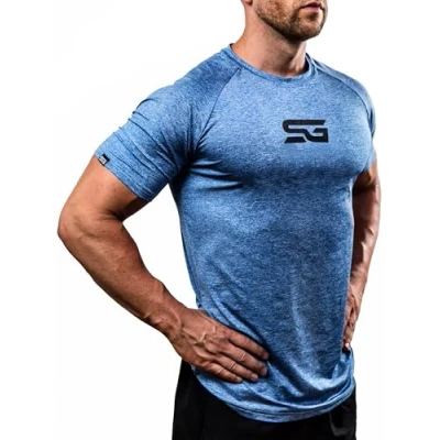 Obrázek Pánské fitness triko od Satire Gym funkční sportovní oblečení vhodné pro cvičení, trénink přiléhavý střih, l