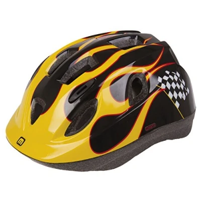 Obrázek M Wave Dětská cyklistická helma Junior, černá/žlutá, S, 52 56 cm