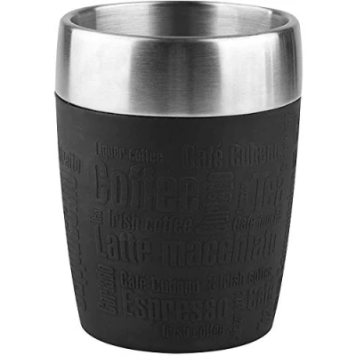 Obrázek EMSA 514514 Izolace pití pohárku, těší mobil, 200 ml, rotační pití, černý, cestovní pohár