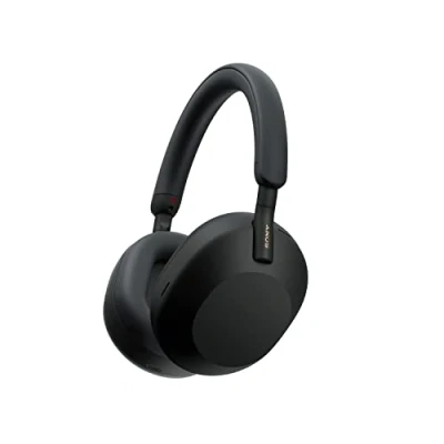 Obrázek Bezdrátová sluchátka Sony WH 1000XM5 Bluetooth Noise Cancelling (30h výdrž baterie, dotykový senzor, aplikace pro připojení sluchátek, funkce rychlého nabíjení, optimalizovaná Amazon Alexa, náhlavní souprava s mikrofonem) černá