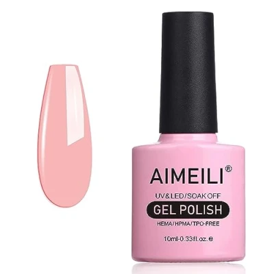 Obrázek AIMEILI UV LED gelový lak odstranitelný na nehty pastelový broskvový gel Polish Nude Peachy (041) 10 ml