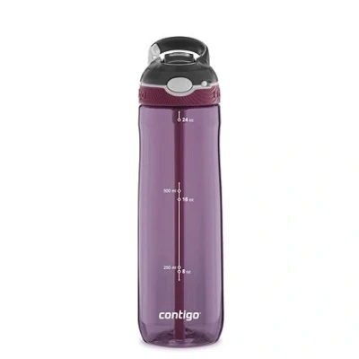 Obrázek Contigo Ashland Autospout Trinkflasche mit Strohhalm 720ml große BPA freie Kunststoff Wasserflasche auslaufsicher ideal für Schule, Arbeit, Sport, Fahrrad, Wandern