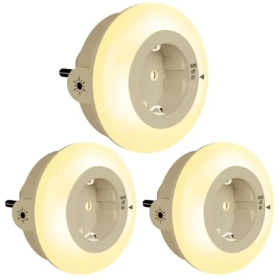 Obrázek emotionlite noční světlo zásuvka se senzorem soumraku, LED lampa dětská ochranná jasu, Auto/OFF/ON světelným 3 nastavitelné světlosti, teplá bílá 2700 K (3 kusy)