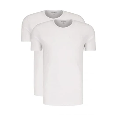 Obrázek Emporio Armani Pánský horní díl pyžama černý, (balení 2 ks), bílá/bílá