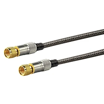 Obrázek SCHWAIGER GmbH KVCHD100 533 kabel přijímače SAT/10 m připojovací / 110 dB/přenos obrazu a zvuku/konfekcionovaný/ 75 ohmů/F konektor &gt; F konektor/černá