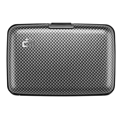 Obrázek Smart Case od Ogon Design Peněženka s ochranou RFID kompaktní a minimalistické pouzdro na karty pro muže ženy, karbonový efekt/jemná tkanina, unique, klasický, Potištěný efekt Taffeta,